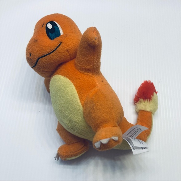 Charmander Plush Toy Tiny Pokemon Nintendo 7" Tall Thread Tail Fire Type Stuffed - Picture 1 of 8